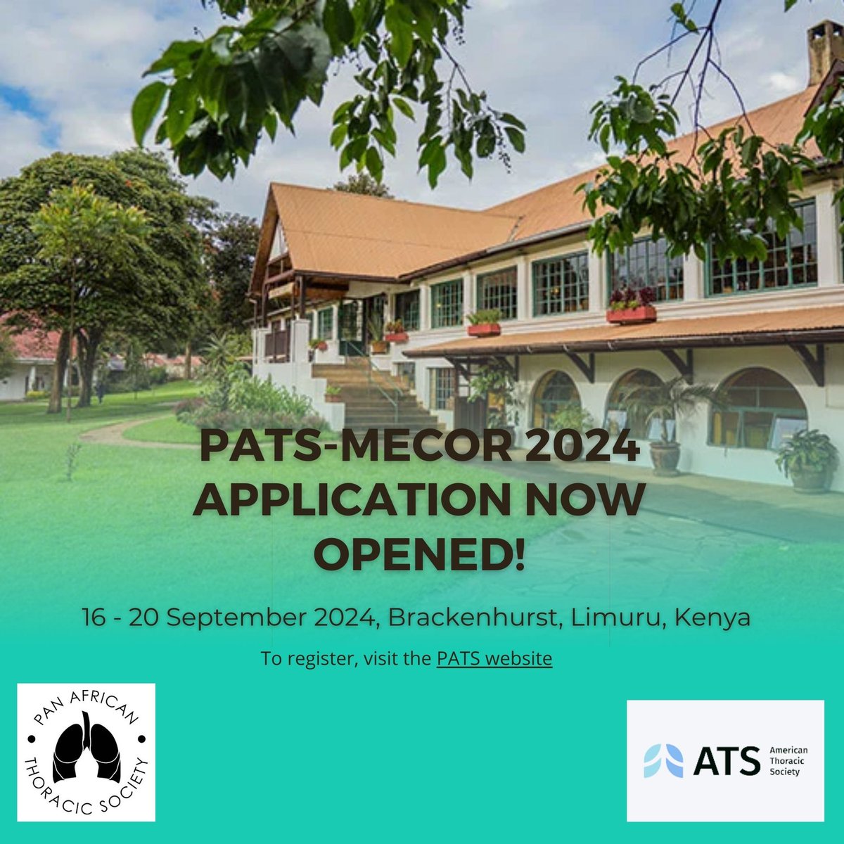 Applications are now OPEN for the PATS MECOR 2024 course in Kenya! 🇰🇪 Join us at Brackenhurst from September 16-20 for an enriching experience. Apply now! 🔗 To apply: bit.ly/4bboE94 📅 Deadline: 31 May, 2024