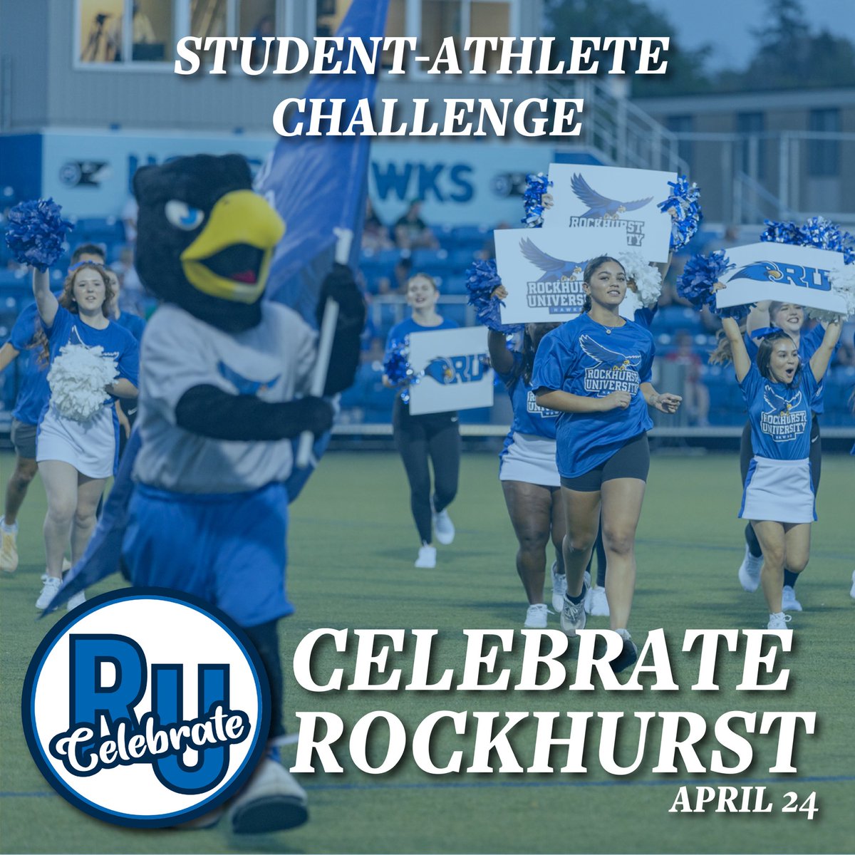 Calling all Student-Athletes! Make a gift to support your program and your gift might be doubled! There is a Hawks fan who will match the first $250 given by student-athletes to any program of his/her choice. Visit the link below to make your gift!

rockhursthawks.com/celebrateru