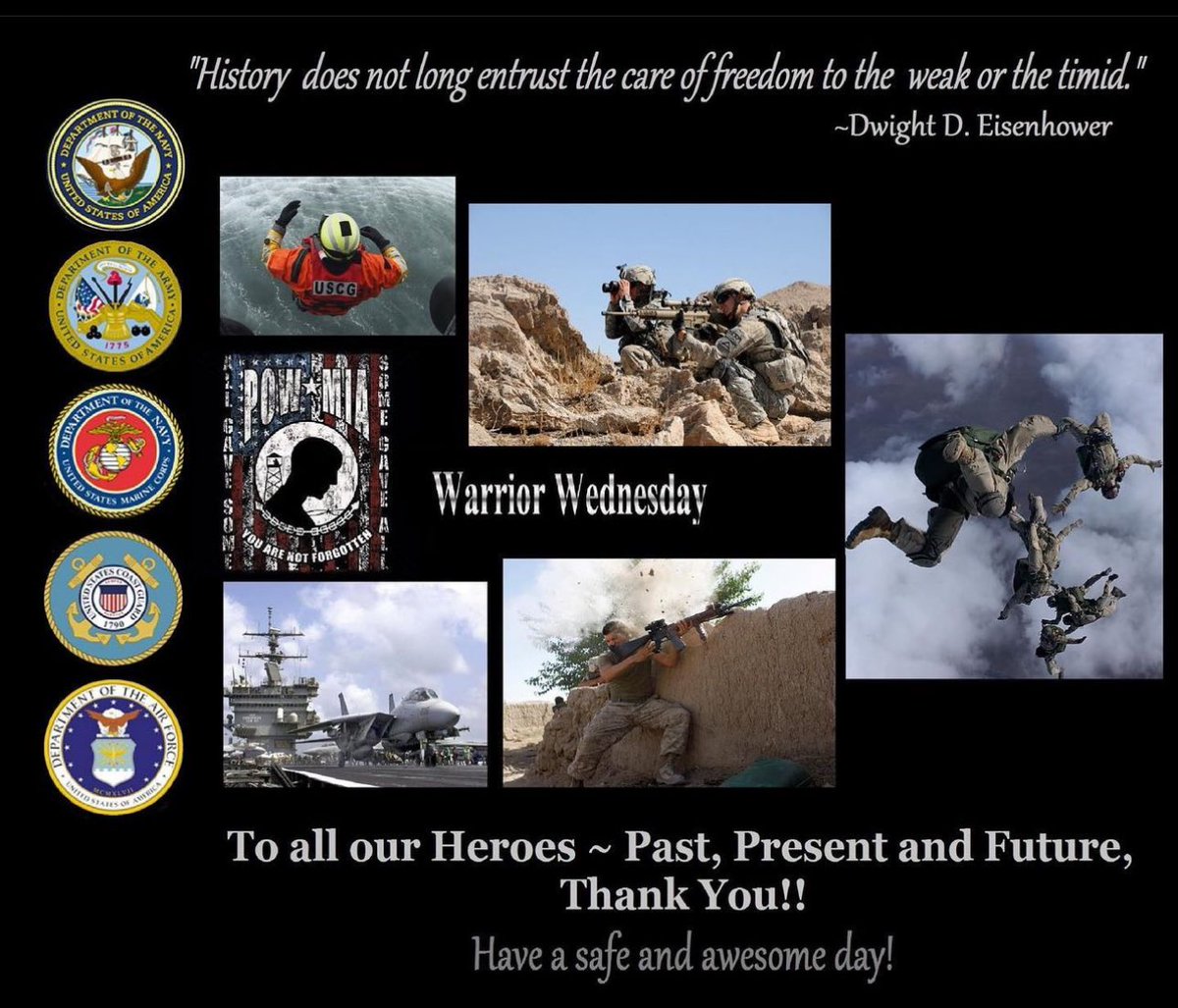 ❤️🇺🇸To all our #Heroes ~ Past, Present, and Future, #ThankYou for your service and sacrifice!❤️🇺🇸
#WarriorWednesday #ThankAVet #ThankASoldier