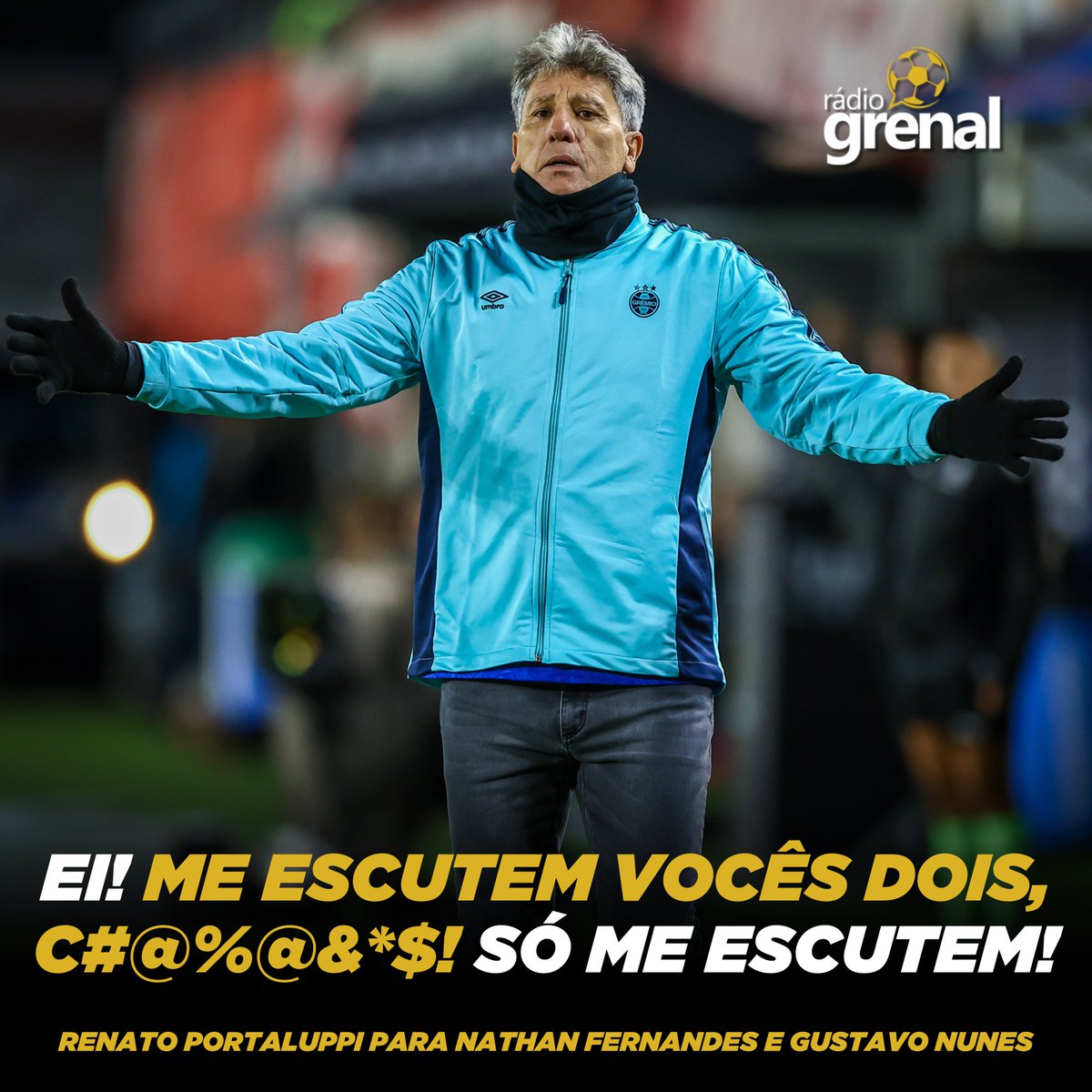 rdgrenal's tweet photo. CONSELHO DO TREINADOR 🗣️
👉 Destaques da vitória do Grêmio contra o Estudiantes, os jovens Nathan Fernandes e Gustavo Nunes receberam a orientação do técnico Renato Portaluppi, que chamou a atenção da gurizada: "Só me escutem".
#rdgrenal #radiogrenal #gremio #estudiantes https://t.co/RyP4HKPR6w