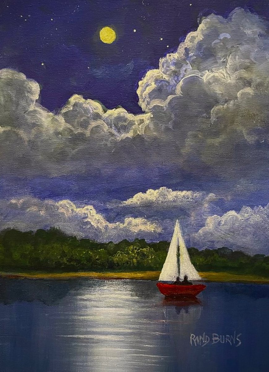 Together We Sail, Painting, 16 x 12”. Together we sail through this thing called life.