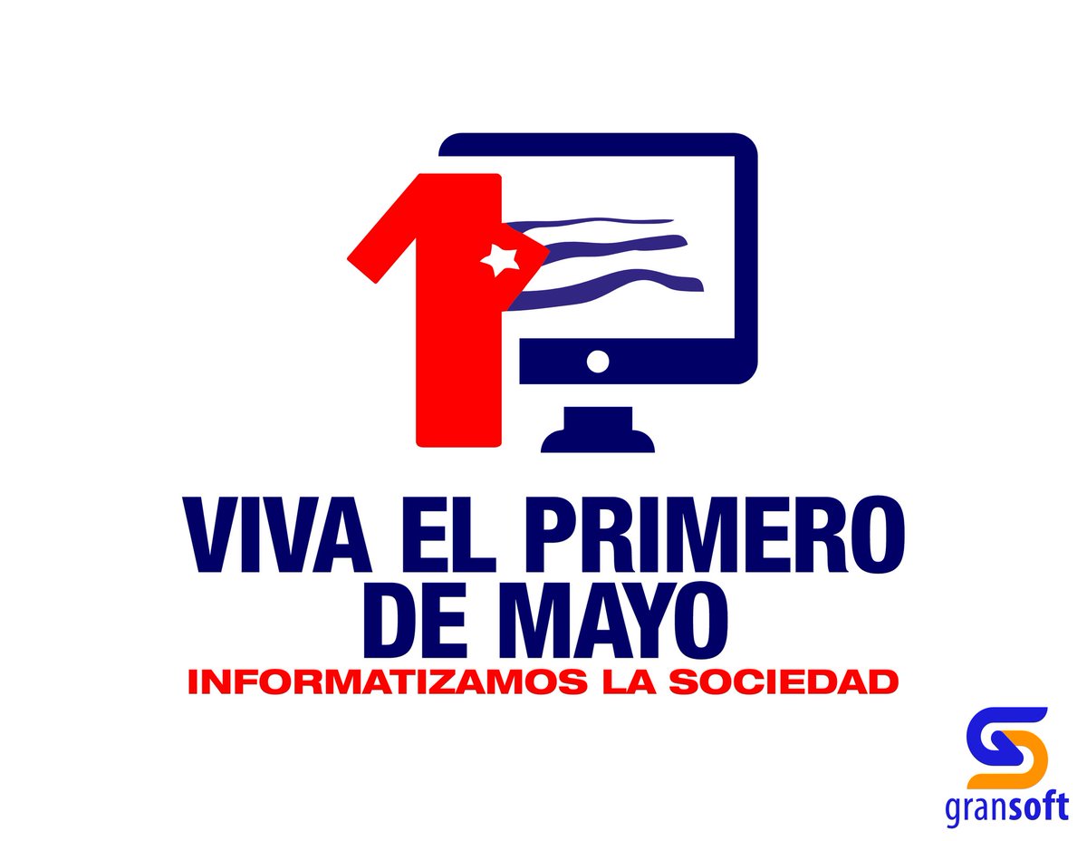GranSoftCuba's tweet photo. Nos vemos el 1 de mayo para celebrar juntos el Día Internacional de los Trabajadores. 🇨🇺 #PorCubaJuntosCreamos
#GranSoft
#DesoftGranma
#ProvinciaGranma https://t.co/ukaeUN4KU7