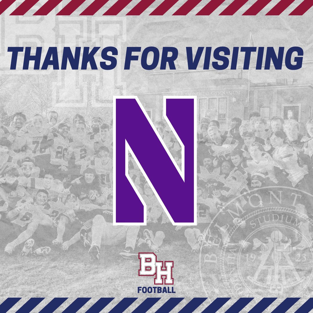 Thanks to @Coach_McGarigle & @CoachSmith_9 from @NUFBFamily for stopping by! #WhyBelHill