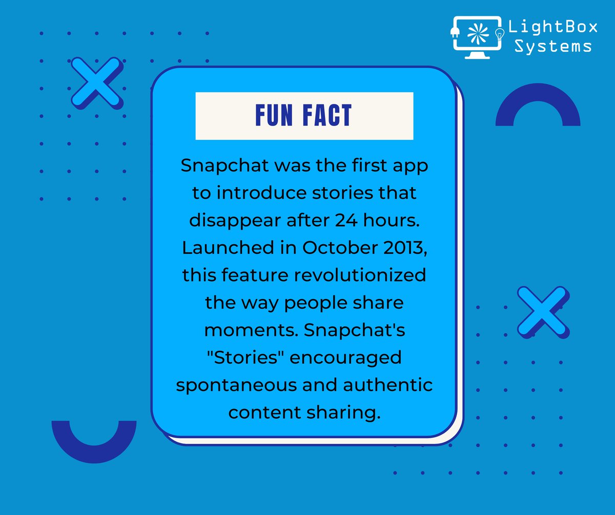 Snapchat influenced numerous other social media platforms to adopt similar functionalities. This innovation has significantly shaped the landscape of social media today. #SnapchatInnovation #SocialMediaTrends #funfact