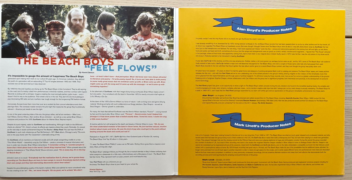 #NowPlaying #Recordsontheshelf 409: The Beach Boys - Feel Flows (2021). Sunflower and Surf’s Up, plus a few extra bits and pieces. Recent purchase - occasionally the HMV sale comes up trumps.