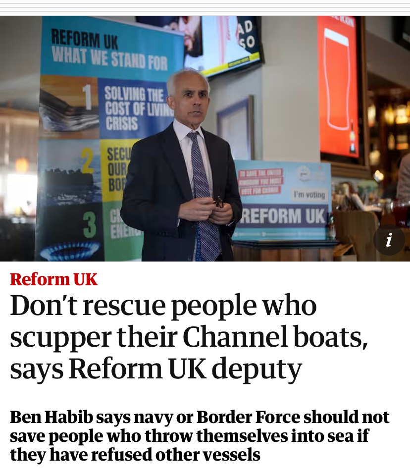 Karachi-born immigrant says we should let immigrants drown.

Imagine how stupid you would have to be to vote for such a hypocritical cunt.