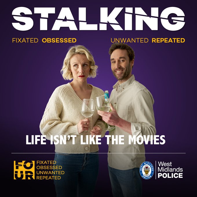 Feeling unsafe? 😟 Unwanted attention, repeated contact, or threats can be signs of stalking ❗️ Don’t ignore it. Get help now 👉 west-midlands.police.uk/campaigns/talk…