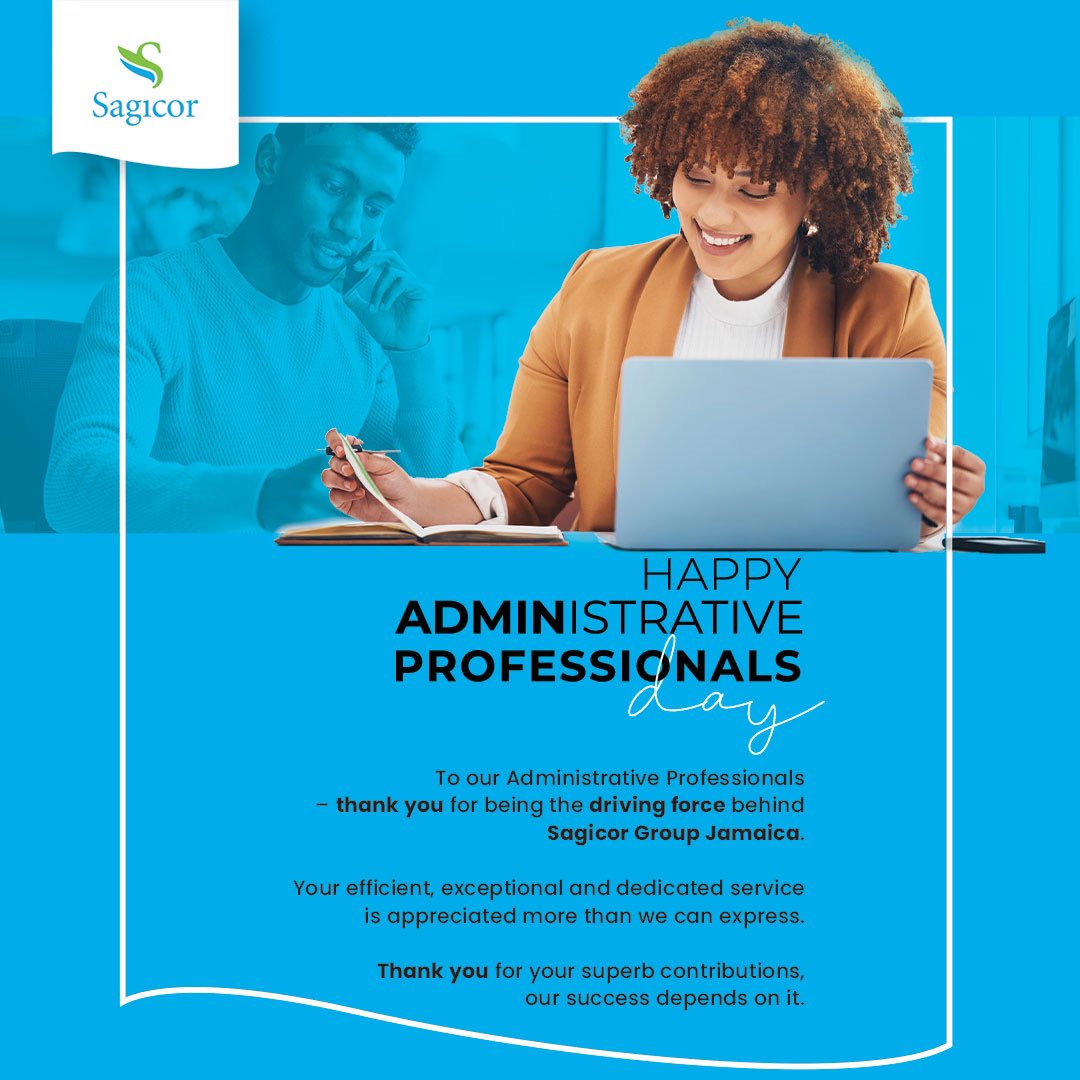 Happy Administrative Professionals Day! Thank you for being the driving force behind Sagicor Group Jamaica 🙌🏼✨ 

#SagicorJA #AdminProfessionals #AdminProfessionalsDay