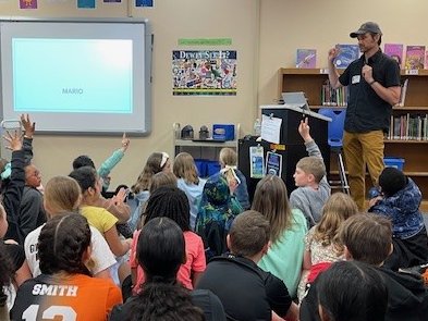 We had a wonderful visit from Andrew Auseon, author of Spellbinders, The Not-So-Chosen One. Thank you to A Likely Story Bookstore for sponsoring the visit! @andrewauseon