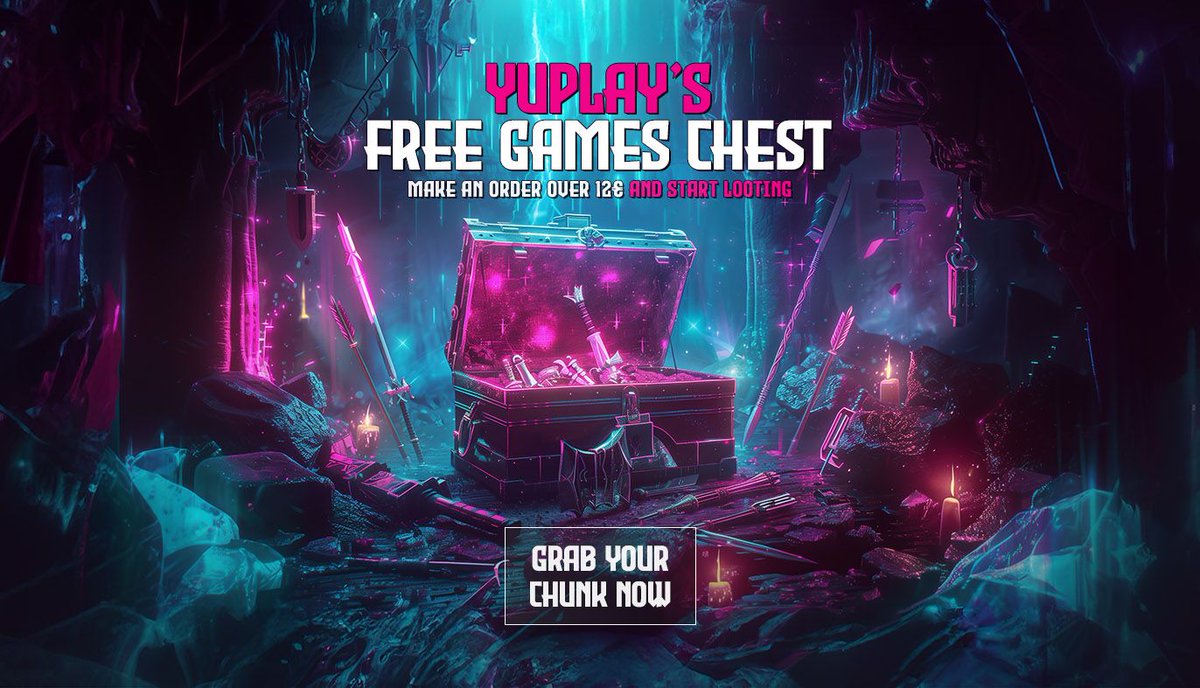 💎 Unlock a world of adventure when you make an order over 12€! Every purchase now comes with a free games chest, ready to unleash a trove of gaming treasures.💰 Start looting and elevate your gaming experience at #YuPlay 👉 bit.ly/44bauSV