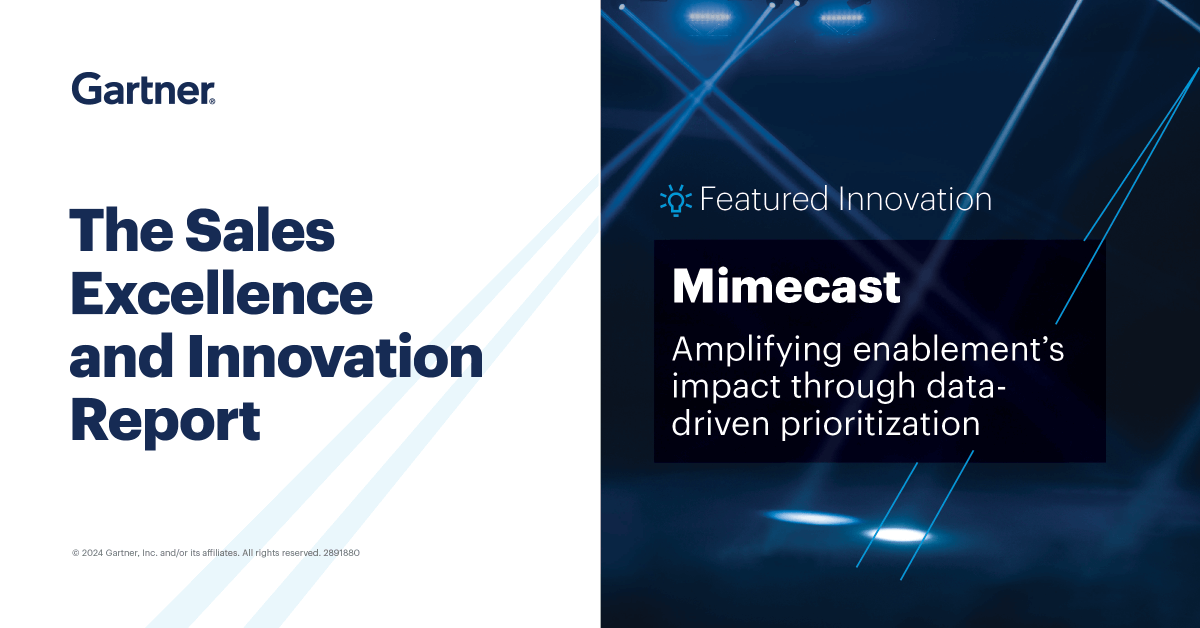 CSOs must prioritize impactful initiatives by collaborating with enablement leaders. Discover @Mimecast's success in enhancing sales enablement through behavior change in our report: gtnr.it/3TSSOXs #GartnerSales #B2B #Sales #SalesInnovation