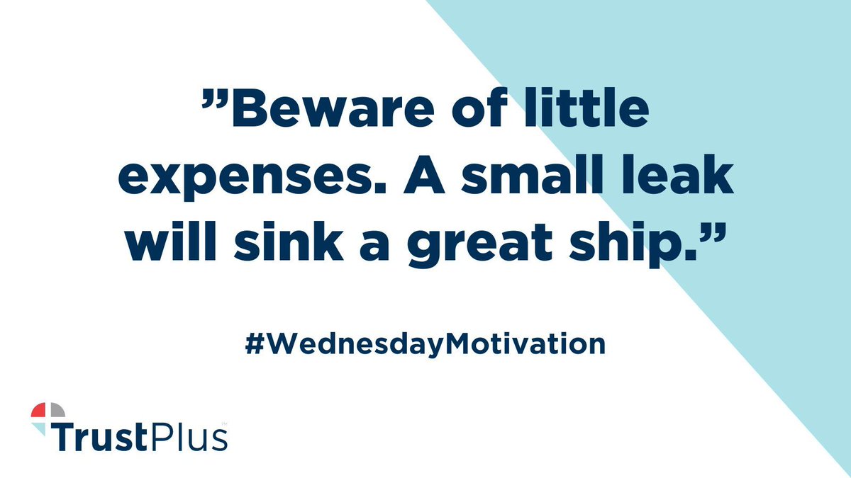 Want to reach your financial goals? Beware of those small expenses. They add up quicker than you think and achieving financial stability means paying attention to the details. #WednesdayMotivation #WednesdayWisdom #Money