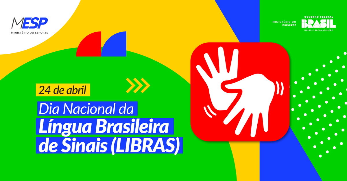 🤟🇧🇷 Hoje, 24 de abril, celebramos o Dia Nacional da Língua Brasileira de Sinais (Libras)! Há 22 anos, foi sancionada a Lei nº 10.436/02, reconhecendo oficialmente a Libras como a língua das pessoas surdas no Brasil. Vamos juntos por um mundo cada vez mais inclusivo! #Libras