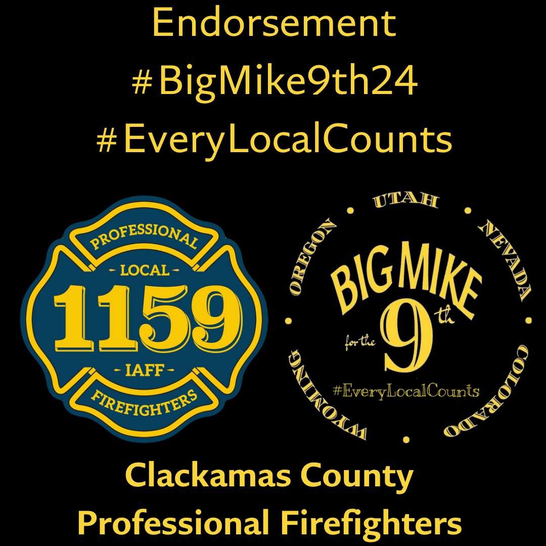 Thank you Clackamas County Firefighters #EveryLocalCounts #OurIAFF9th #BigMike9th24