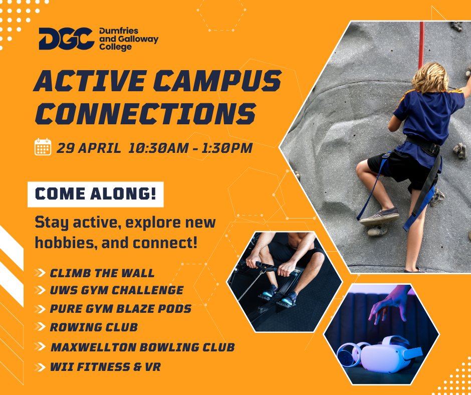 Students & staff, get ready to experience the ultimate fusion of fitness, fun, & community spirit at Active Campus Connections! With sports clubs & businesses joining forces, this event is your one-stop-shop for discovering new ways to stay active & engaged. Don't miss out 🙌