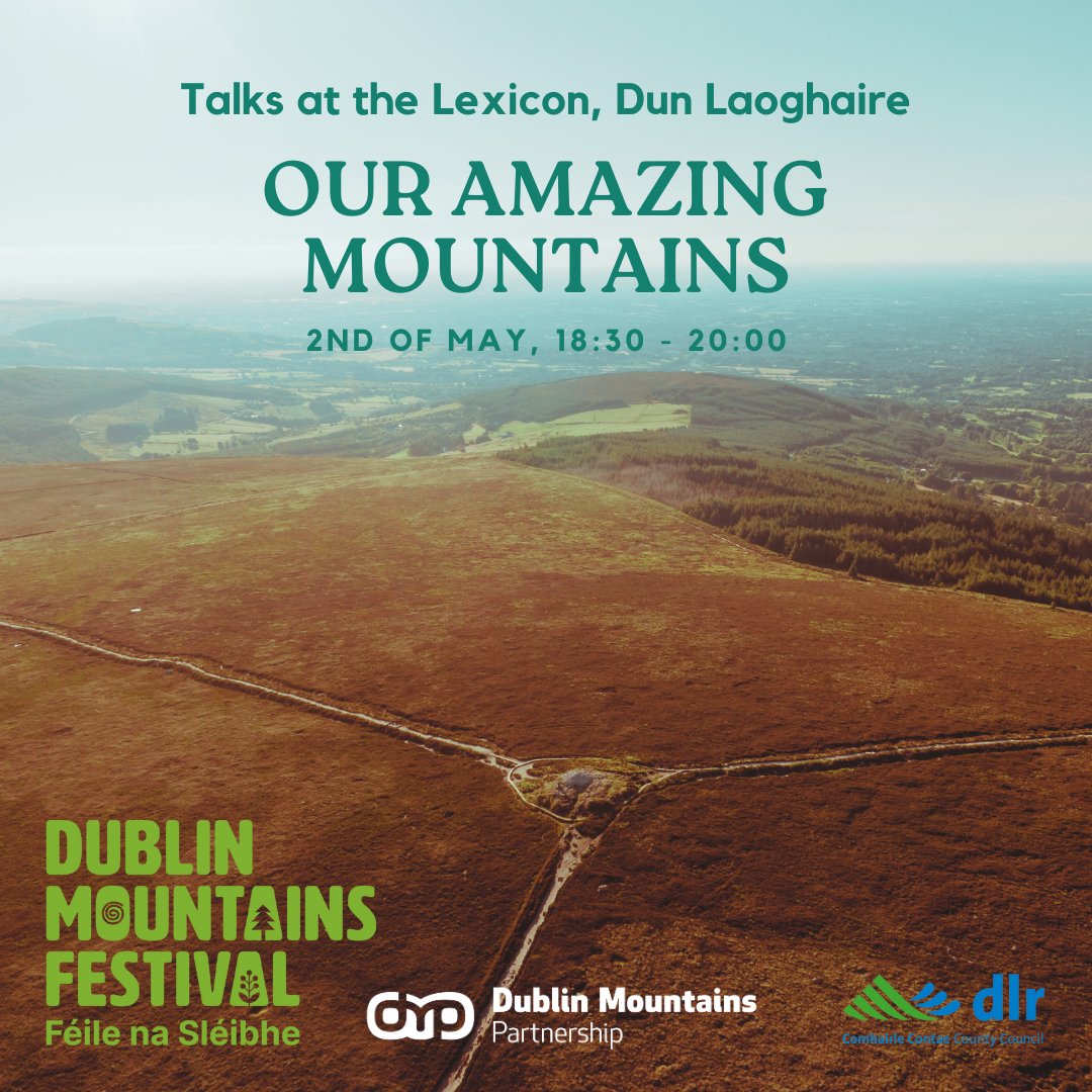 Dublin Mountains Festival: Our Amazing Mountains Talks🌄 Join us for 3 short talks in the Lexicon Library by experts in archaeology, ecology & farming in the Dublin Mountains, followed by Q&A. For bookings & more info: eventbrite.com/e/our-amazing-… @Bryspod @dmca_2023 @ABH1550