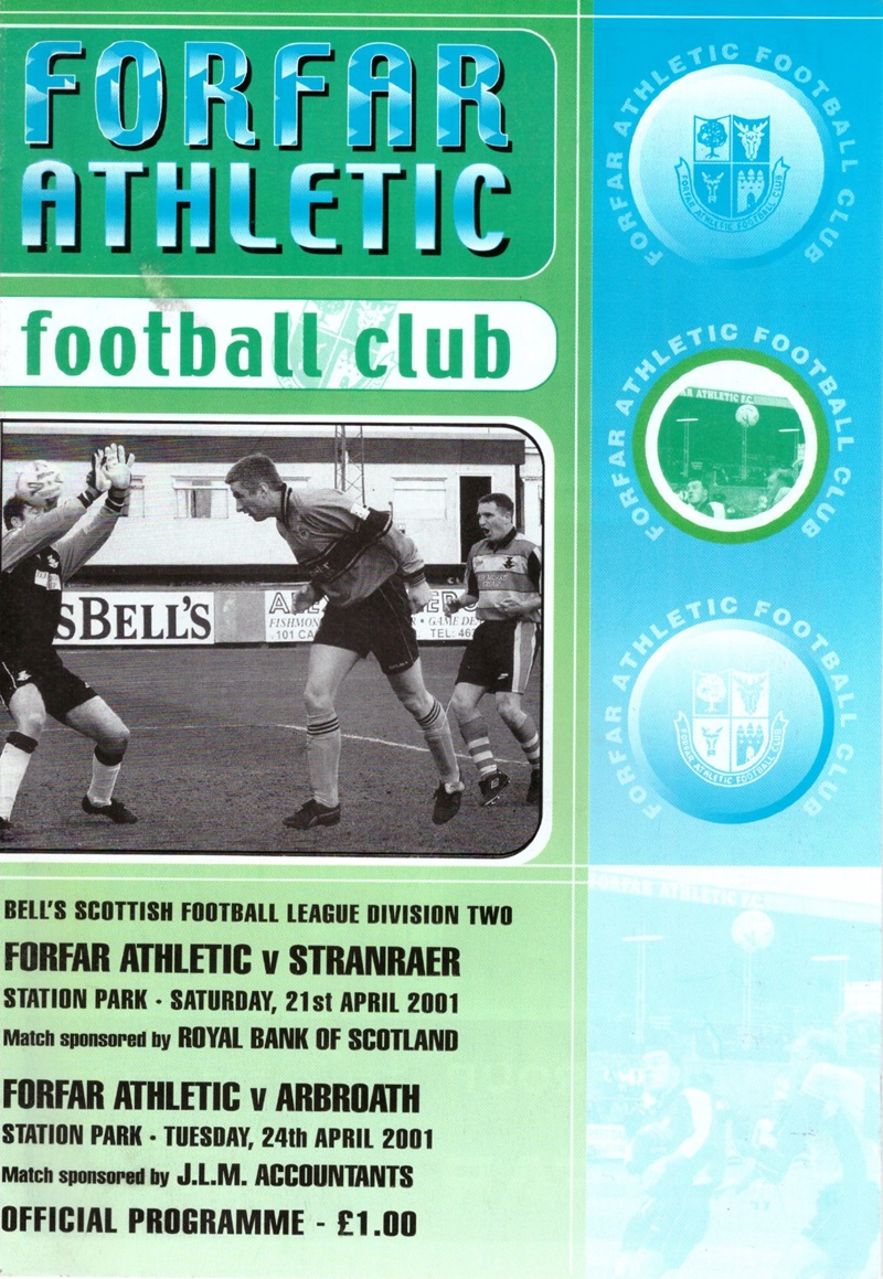 On This Day in 2001 we drew 1-1 with Forfar Athletic at Station Park in a Second Division match, with Stevie Mallan scoring our goal

The Forfar team that day contained 7 players with an Arbroath connection..... can you name them?