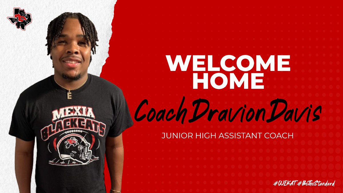We’re excited to announce another hiring of a former Blackcat! Coach Dravion Davis will be joining our junior high staff! Coach Davis has been working at the junior high over the past year and will be moving into his new role this summer! #WEKAT #BeTheStandard