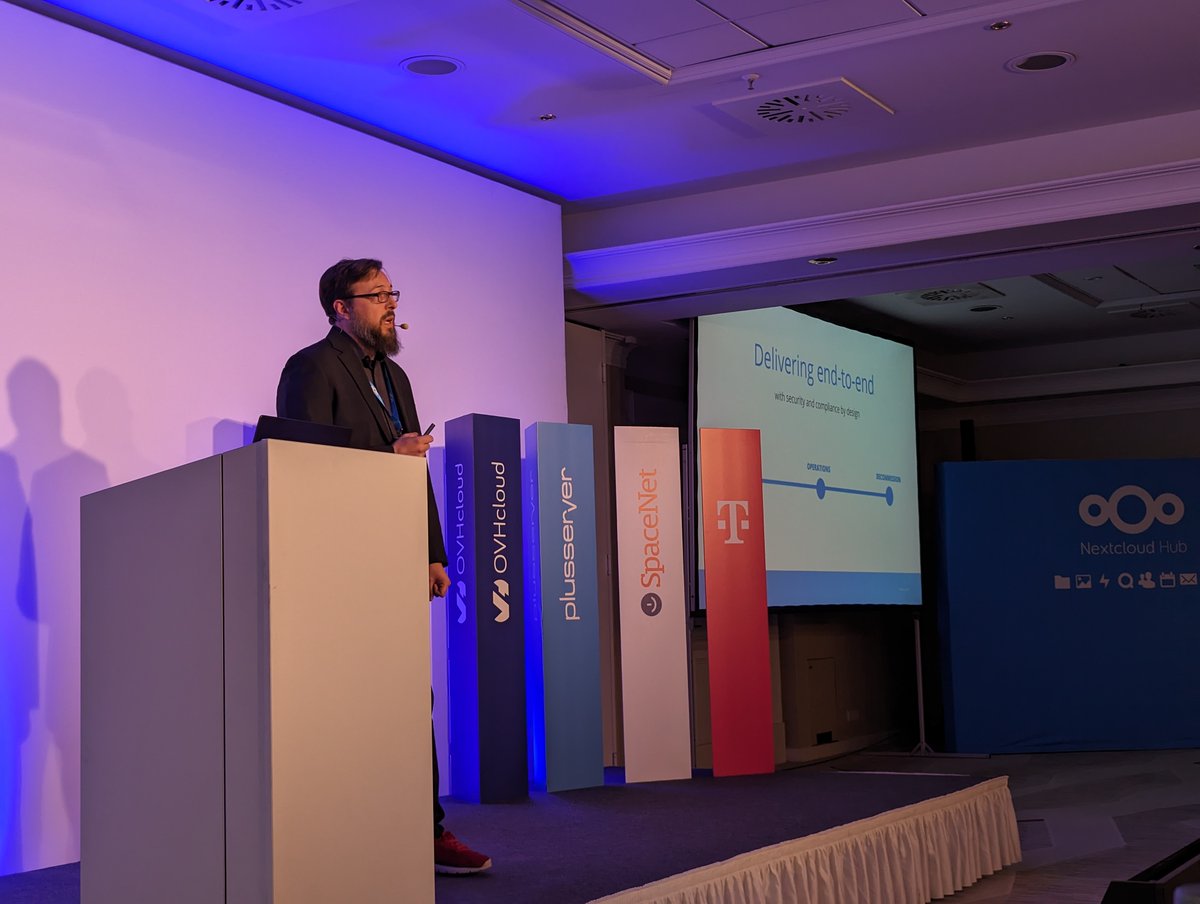 CollaboraOffice's tweet photo. As the #NextcloudEnterprise Day progresses, we are enjoying great discussions on #Nextcloud Security and Compliance by Andy Scherzinger, Director of Engineering at Nextcloud, and Jos Poortvliet, Nextcloud's Director of Communications, sharing insights on bridging platforms with Nextcloud Ultimateπ¬π¬