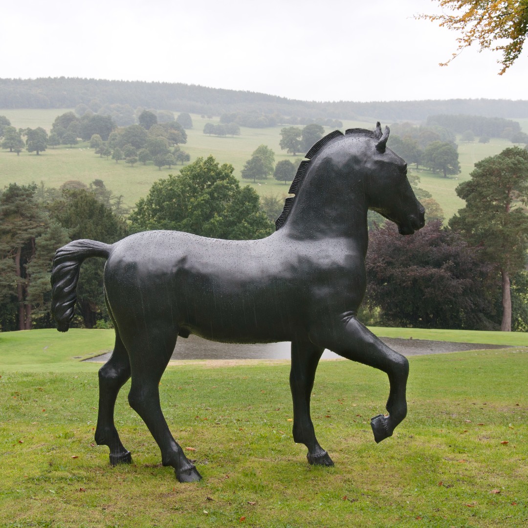 'Bronze Horse' (1983) at  @ChatsworthHouse in 2012. Colin Renfrew, archaeologist & Professor at Jesus College Cambridge wrote ''Bronze Horse' rivals the freshness and the carefully studied simplicity of a Greek sculpture of the archaic period'