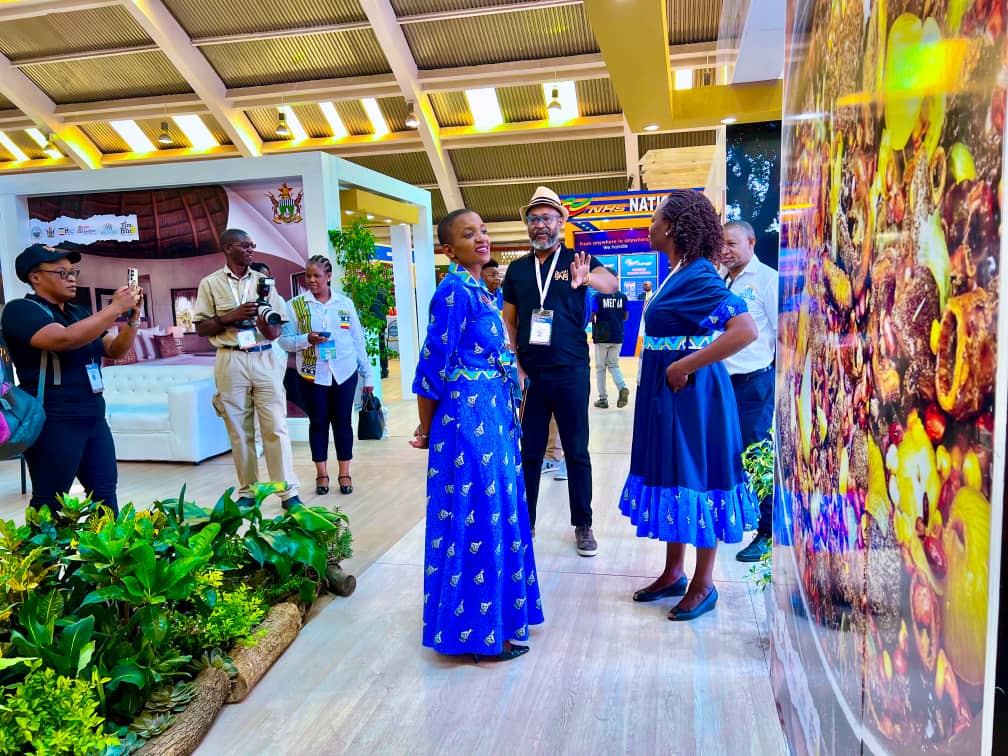 This afternoon the Minister of Tourism and Hospitality Industry Hon Barbara Rwodzi actively engaged with various stakeholders to  promote the heritage based Zimbabwe's tourism industry at ZITF 2024.