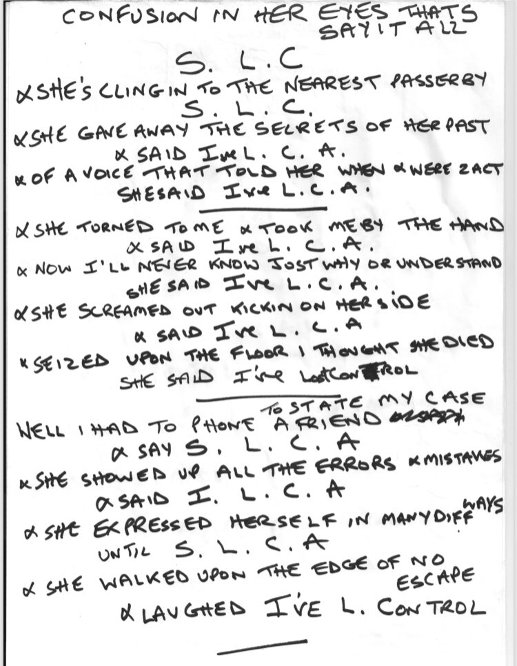 TheExtremeMusi1's tweet photo. "Confusion in her eyes that says it all
#ShesLostControl
And she's clinging to the nearest passerby
She's lost control
And she gave away the secrets of her past
And said, "I've lost control again""

— Bernard Sumner / Ian Curtis / Peter Hook / Stephen Morris https://t.co/UbUfziPXWf