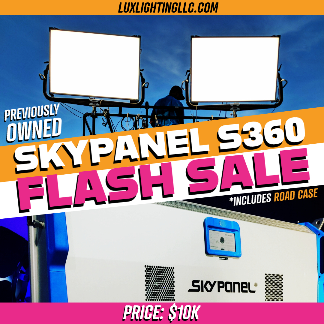 Surprise! We're having a Flash Sale! Previously-Owned Skypanel S360 INCLUDING a road case. Contact Sales@LuxLightingLLC.Com and get yours today!