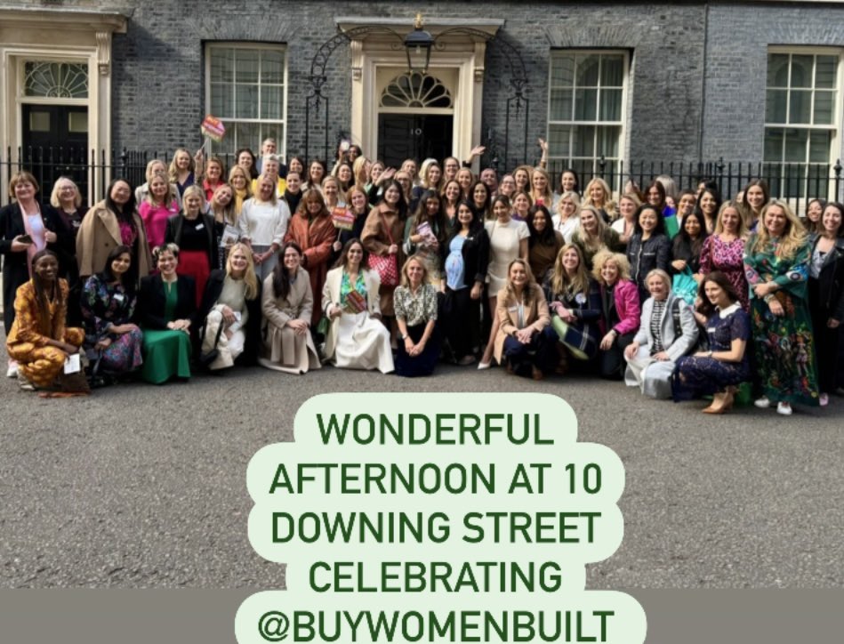 A brilliant afternoon at @10DowningStreet with @BuyWomenBuilt female founders, women in business & Queen Bees! 🐝 ⚡️💃🏽