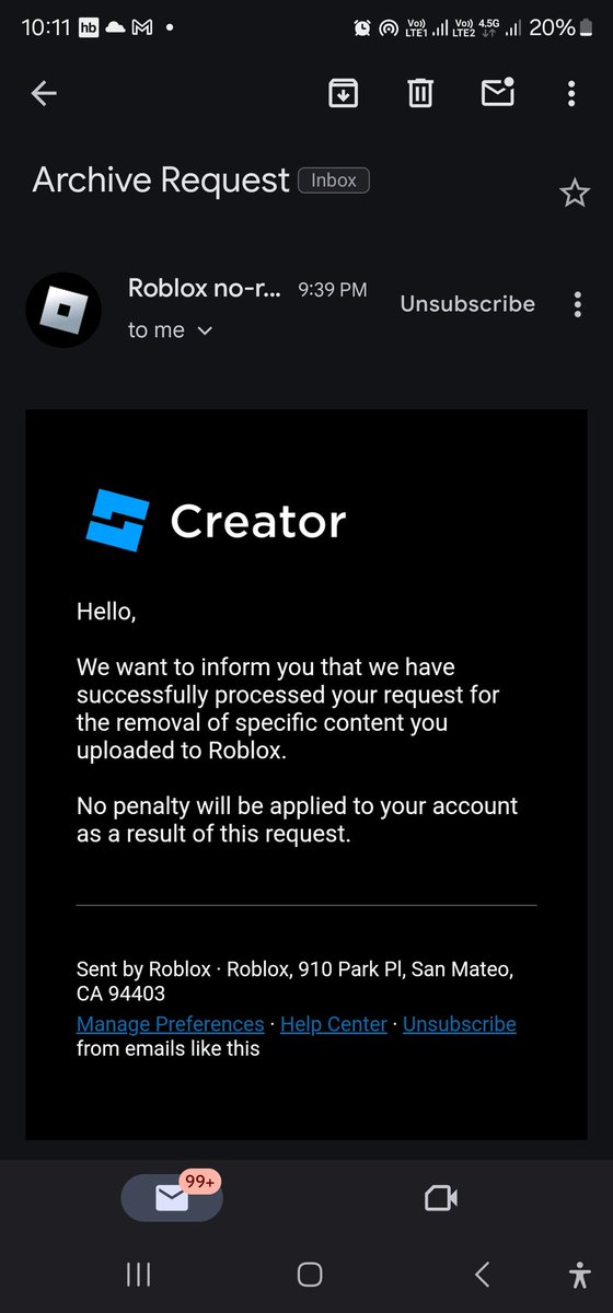 SwarkDev's tweet photo. Finally roblox started processing the removal requests #robloxnews #roblox
@Chaseroony https://t.co/Cw4AbbSoZ6