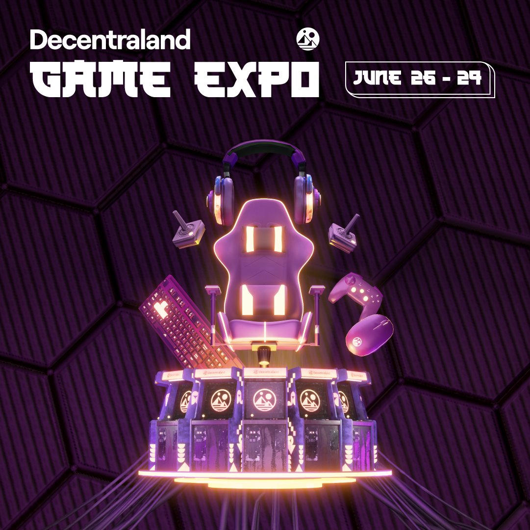 📢Announcing the first Decentraland Game Expo! 📅Save the Date: June 26-29 📝Apply to the Game Jam & Call for Games now! Prepare to explore the future of web3 gaming at #DCLGX, a dazzling arcade of amusement featuring 2024 game jam winners, the best DCL games, surprises…