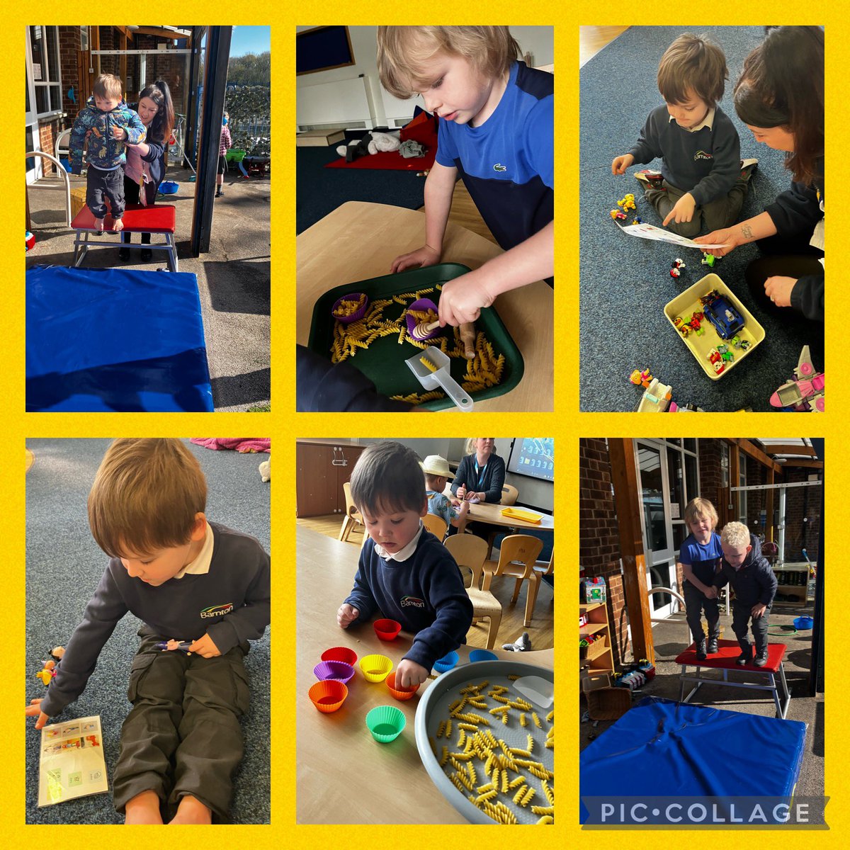 Today we have been working on jumping to get help with our proprioception input. We have also had some great communication using our communication boards. @BarntonMissR @BarntonMrsJA