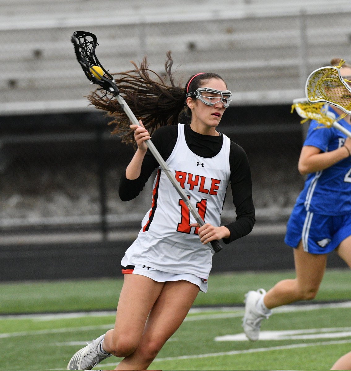 RyleWomensLax's tweet photo. Bella Ingalls, with a heart bigger than her Hair (that's big) will celebrate her lacrosse career tonight. https://t.co/2u24NoiwyL