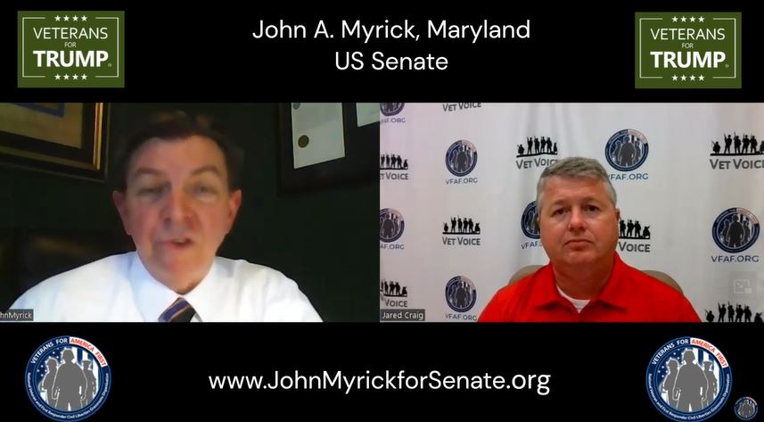 John Myrick for MD Senate - Endorsement interview link: youtube.com/watch?v=1nWIKF… Jared Craig political director VFAF Veterans for Trump grassroots national @JaredCraig4GA @JohnMyrickforMD @CPTCforSC @iamcaitcorrigan #Trump #Senate #primary #Maryland