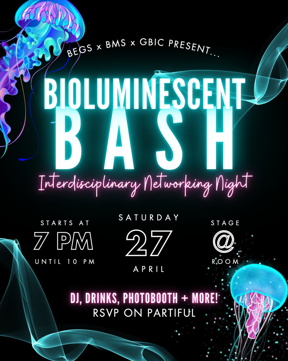 BEGS_UCSD's tweet photo. The  countdown is officially on! We are only THREE DAYS away from  Bioluminescent Bash: BEGS x BMS x GBIC Interdisciplinary Networking  Night 2024! We're bringing in a professional DJ, glow in the dark  photobooth and lots of snacks &amp; drinks from Shores Diner! https://t.co/BpdOrOYsBO