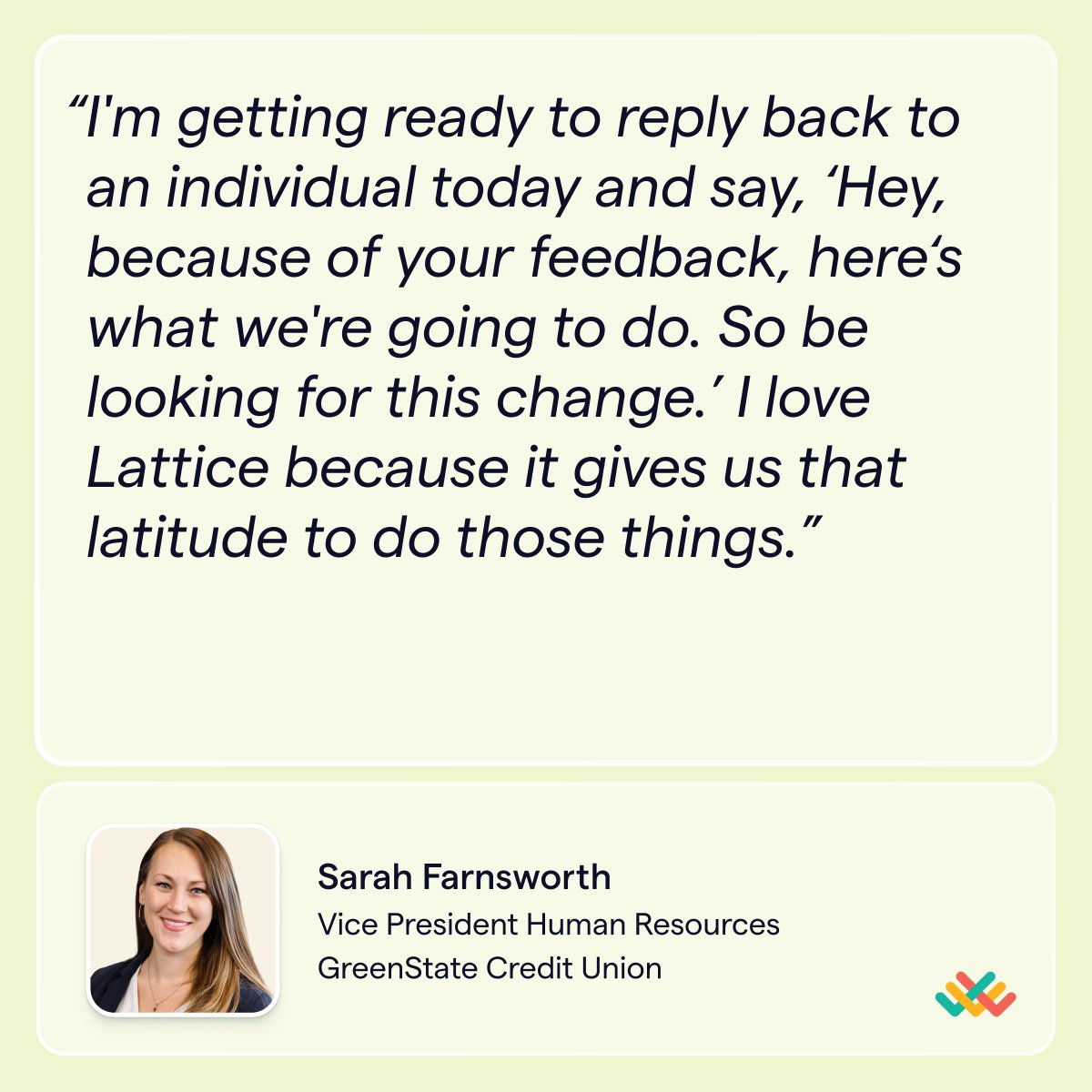 When @GreenStateCU needed a new solution to take their manual HR processes to the next level, they found a solution with Lattice's all-in-one platform. How they saved 300 hours annually in HR tasks with Lattice and you can too: bit.ly/4bcMGAx