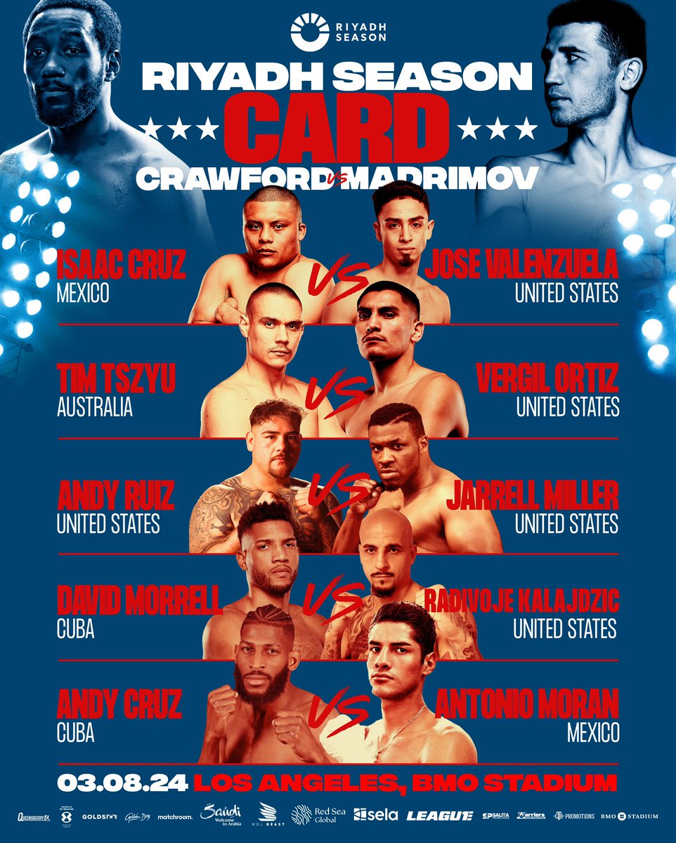 Have you ever seen anything like it! The best card to land in the US ever! August 3, Los Angeles 🔥 @Turki_alalshikh #riyadhseasoncard Let’s go!!!