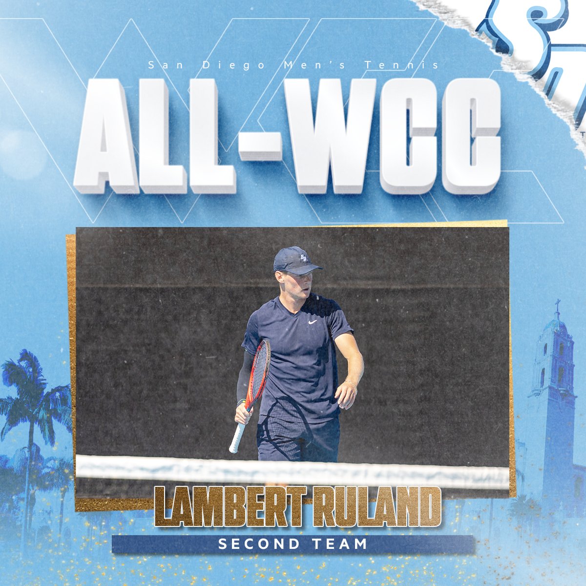 Lambo 🔥🚗 Lambert Ruland delivered against some of the best in the nation and earns All-WCC honors for the first time! #GoToreros