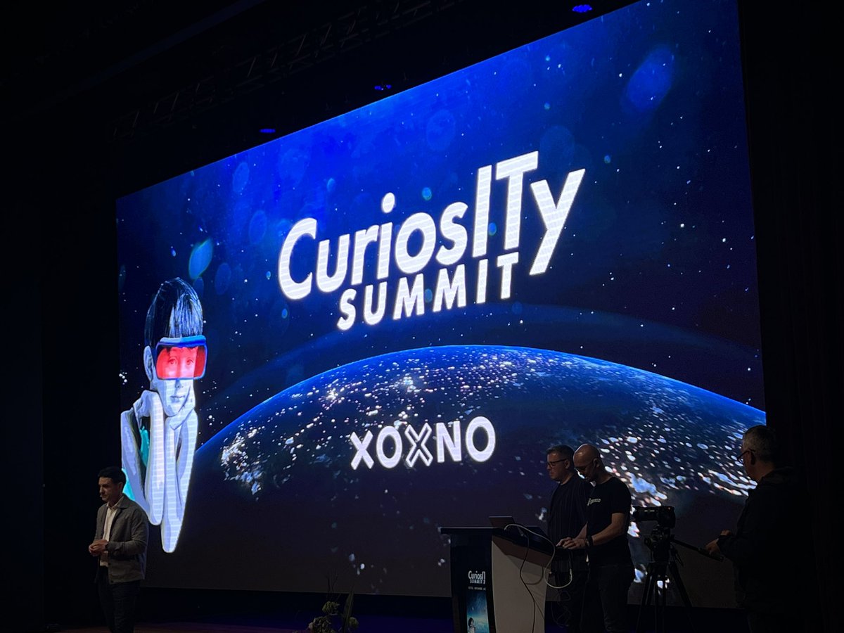 Today, @mihaieremia_ took the stage at the CuriosITy Summit organized by @gbuhnici and @andreibratucu to show a demo of the upcoming XOXNO App! We also dropped a proof of attendance designed by @Cuget_x🔥 Stay tuned for what’s coming next as we’re gearing up for @xLaunchpadApp!