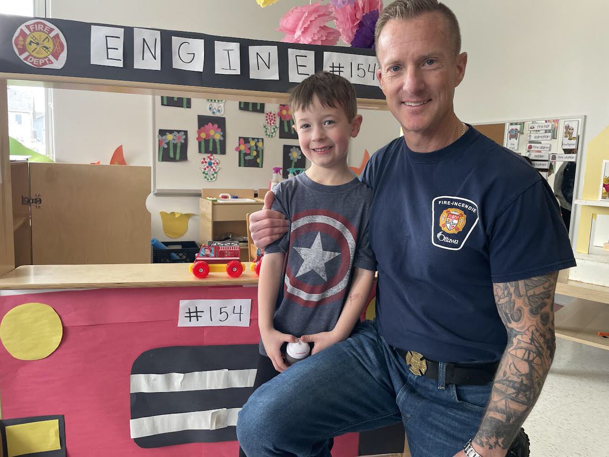 Thank you so much for this special visit from our friend “J”s uncle Greg. He is a retired Firefighter (captain) and shared valuable information with our students about how to stay safe! Thank you Captain Greg! We thoroughly enjoyed your presentation! 🔥 @BernadetteOCSB