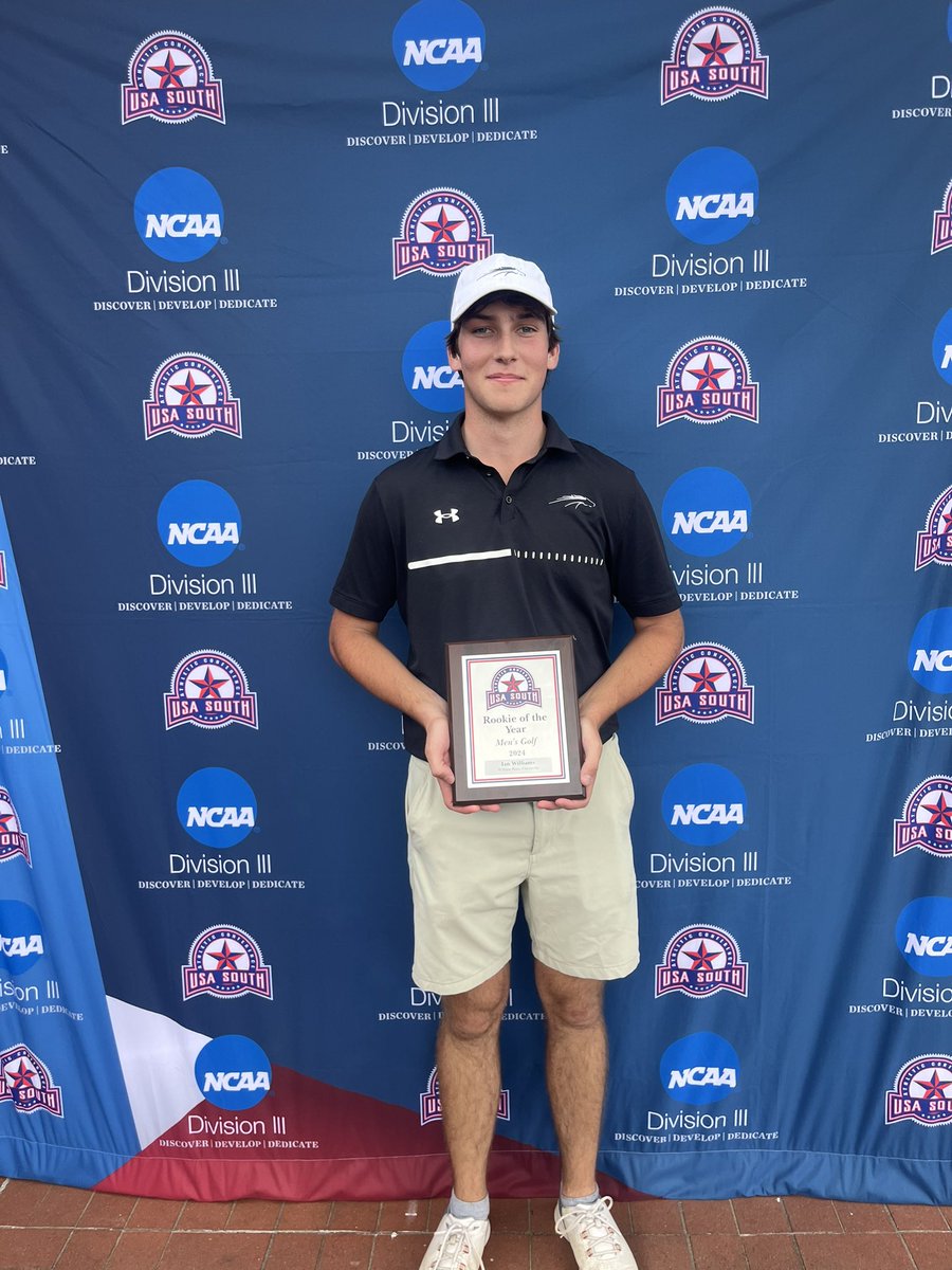 GoPeaceGolf's tweet photo. Congrats to USA South Conference ⛳️ Rookie of the Year Ian Williams!!   

#PacerGolf 
#GoPacers https://t.co/aJB1ALt3N3