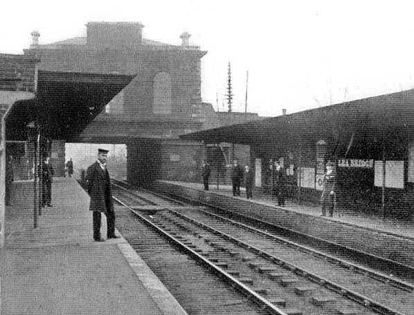 Leabridge station building early 20thC the bell turret on the roof with a bell that was rung when a train was due photo Jim Lake disused stations