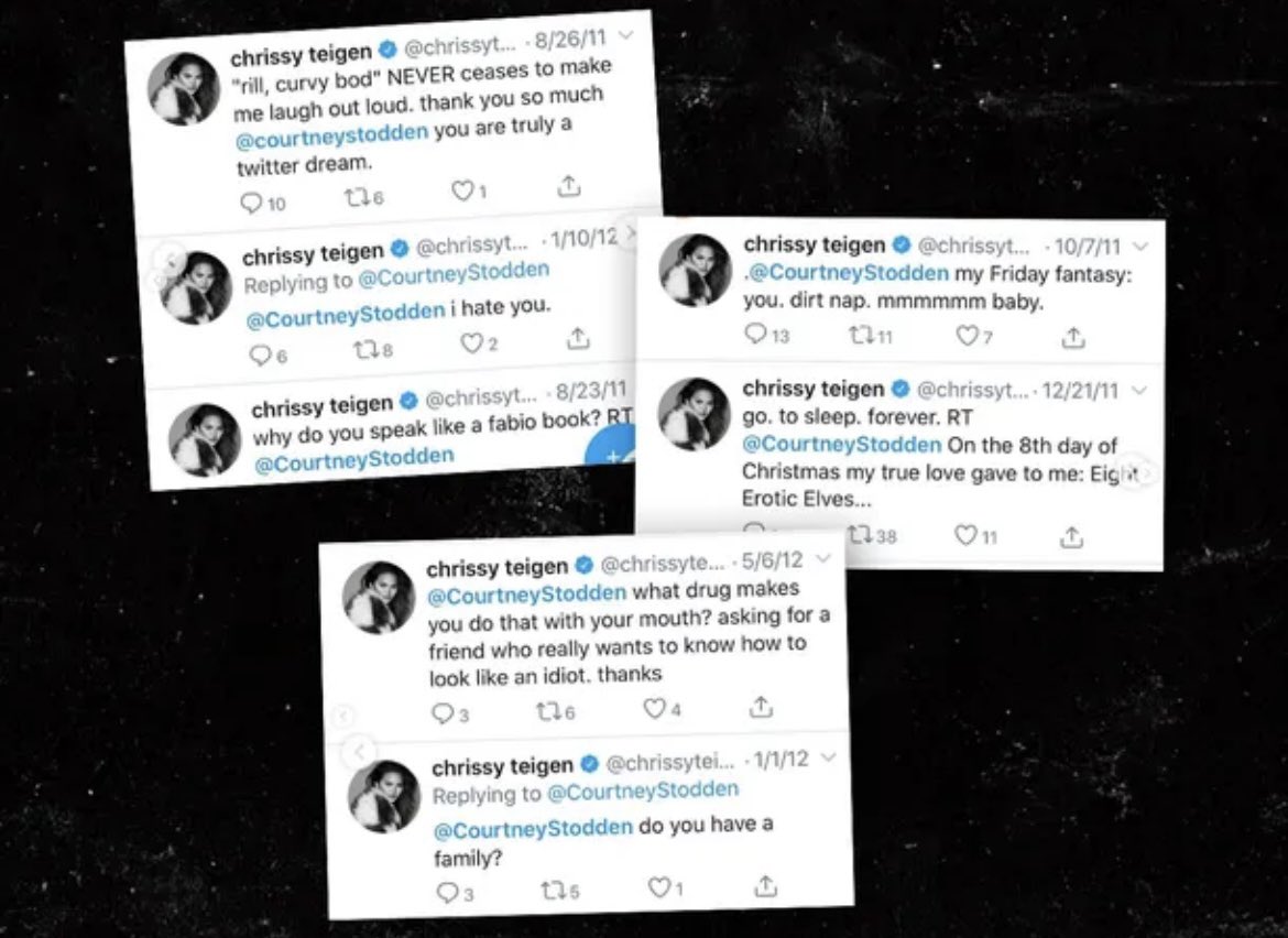 nancytsidley's tweet photo. RETWEET! 
Let’s remind everyone how Chrissy Teigen almost drove a teenager to off herself with relentless online bullying &amp; didn’t apologize until she got called out. 

This is NOT a good look for Meghan. 

#ScamJam #AmericanRivieraOrchard #MeghanMarkleIsABully @StephanieSidley https://t.co/o3RYDIIgu0