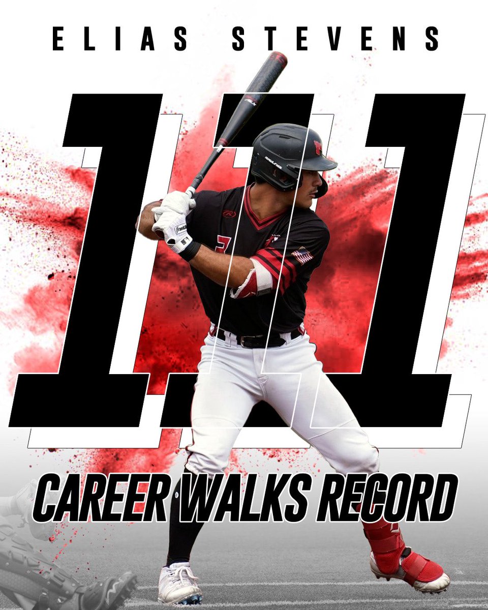 Wouldn’t want to pitch to him either…. With an intentional walk in last nights game @elias_stevens set the record for career walks!