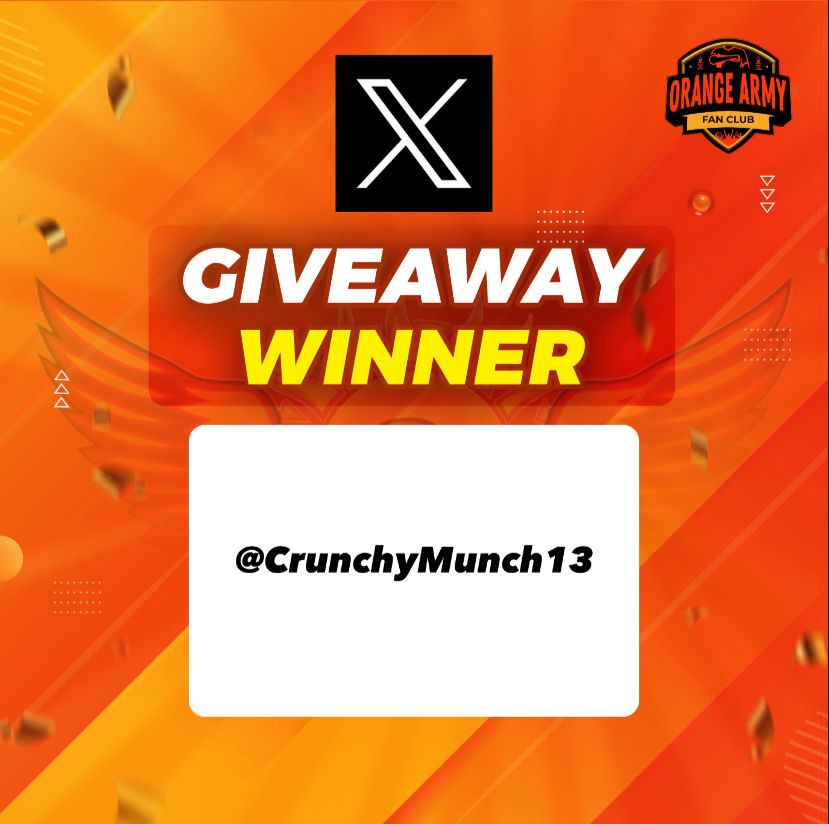 Congratulations To Our contest Winner @CrunchyMunch13 !