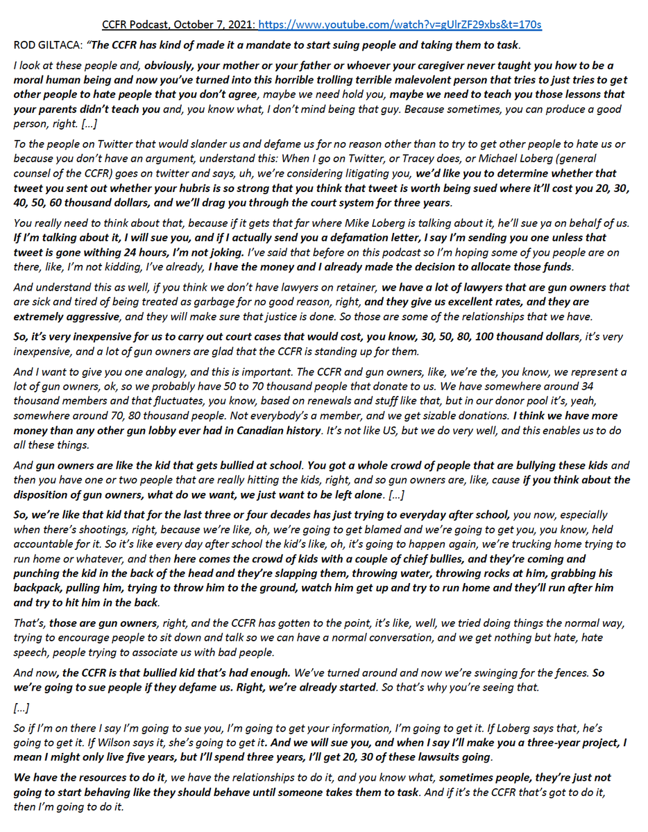 Implied or threatened legal action is totally #consistent with #CCFR's explicitly disclosed 𝘮𝘰𝘥𝘶𝘴 𝘰𝘱𝘦𝘳𝘢𝘯𝘥𝘪 in response to online critics: