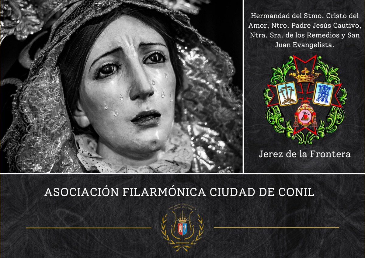 Nos complace anunciar que hemos llegado a un acuerdo con la Hermandad del Stmo. Cristo del Amor de Jerez <a href="/hdad_amorjerez/">Hdad del Amor, Jerez</a> , para que nuestros sones acompañen a su dolorosa, en la Magna Mariana que tendrá lugar el 12 de octubre en la ciudad de Jerez de la Frontera.
#SUENACONIL