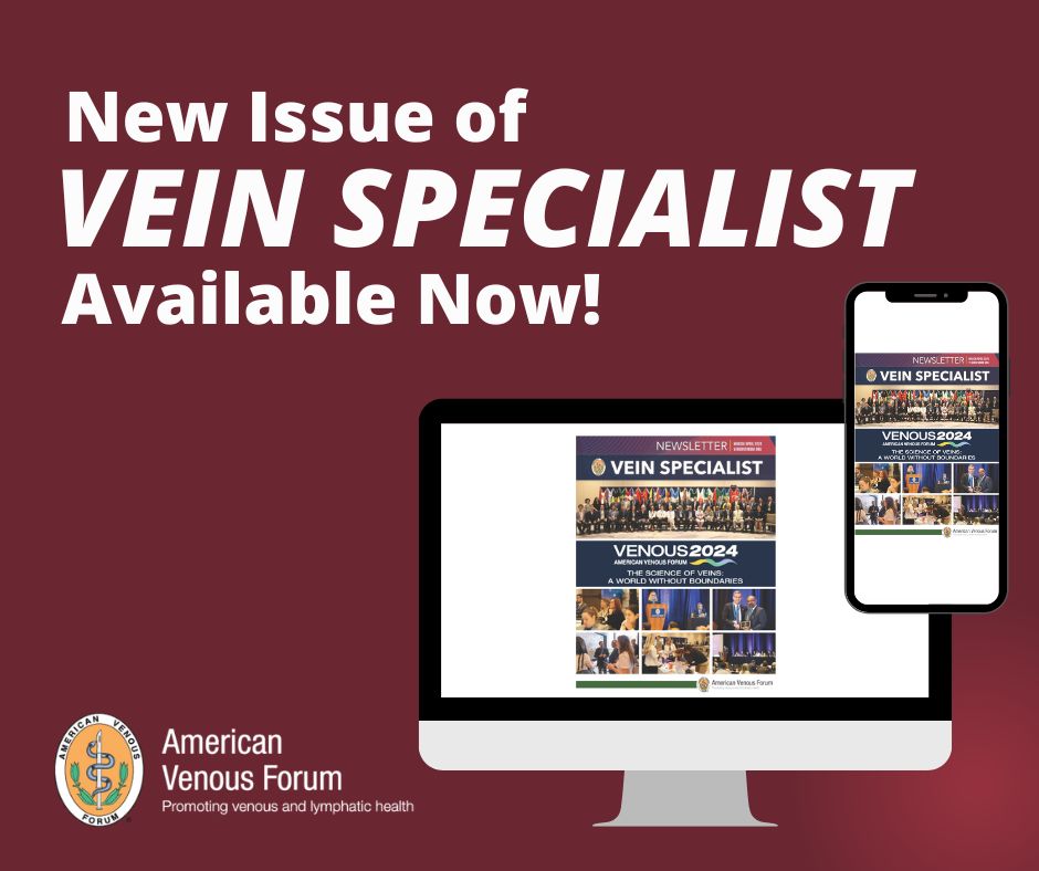 VenousForum's tweet photo. A new issue of Vein Specialist is now available! Read it here: https://t.co/93ro31dAea
#VeinSpecialist #Newsletter #AVF #VENOUS2024 https://t.co/Il0hXq1jfR
