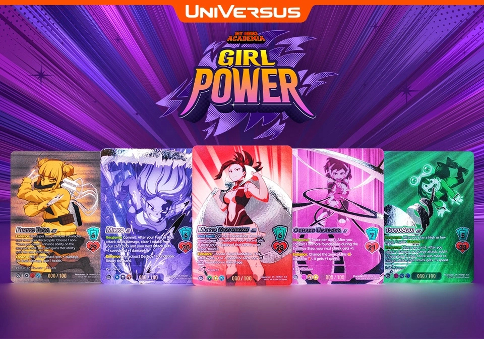 NEWS: My Hero Academia: Girl Power UniVersus Cards Launch with Chrome Rares This May @UniVersusCCG 💥 READ: got.cr/4d6bDzn