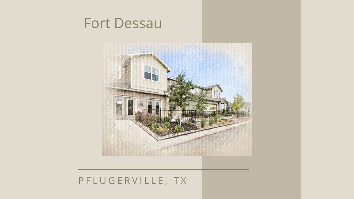 Fort Dessau! Established in 1873, this Texas Historical Landmark seamlessly blends the past with the present. D.R. Horton has meticulously preserved the historic Fort while introducing stunning new homes in Pflugerville. buff.ly/4arXSJr  #newconstruction #neighborhood