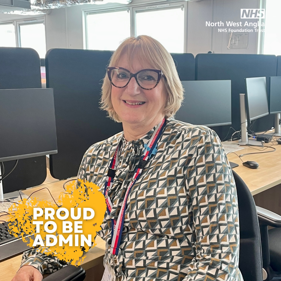 Diane has worked here for 5 years: “Although admin often don’t have any direct patient contact, knowing there is a real person behind the numbers, we all feel invested in that individual’s journey.” Thanks for your marvellous example Diane!💙#WorldAdminDay nwangliaft.nhs.uk/world-admin-da…